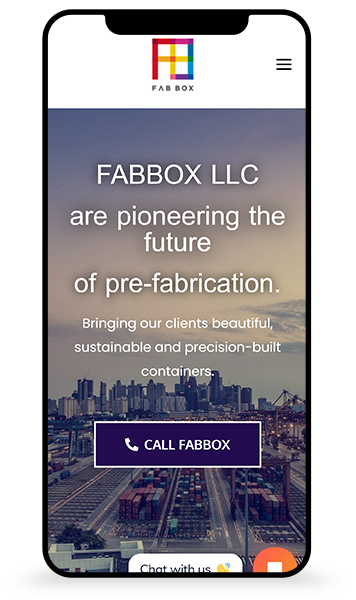 fabbox website mockup Mobile