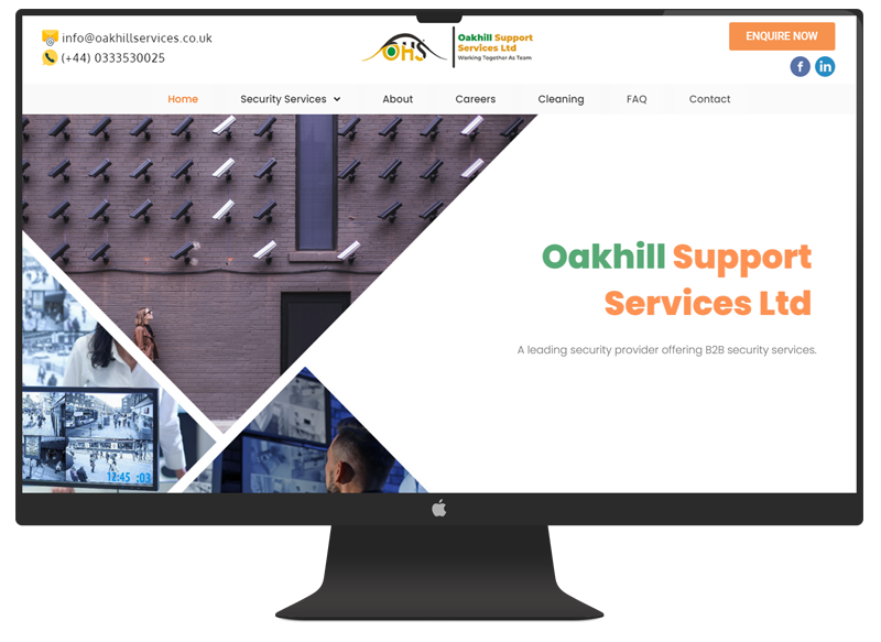 Oakhill Security Services - Web Design Mockup
